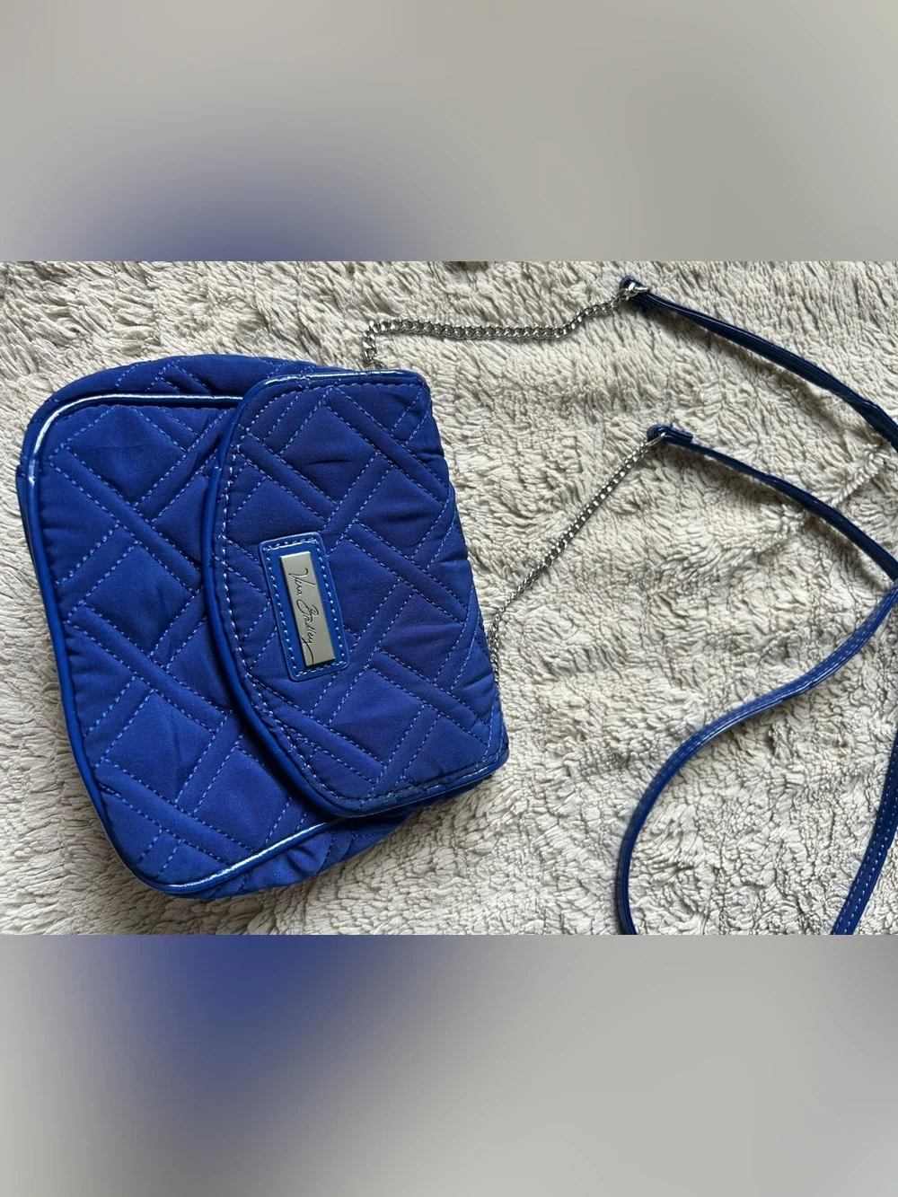 Vera Bradley Quilted Crossbody Bag - Royal Blue - Picture 3 of 9